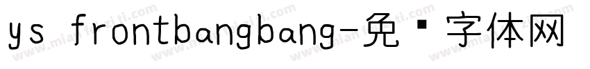 ys frontbangbang字体转换